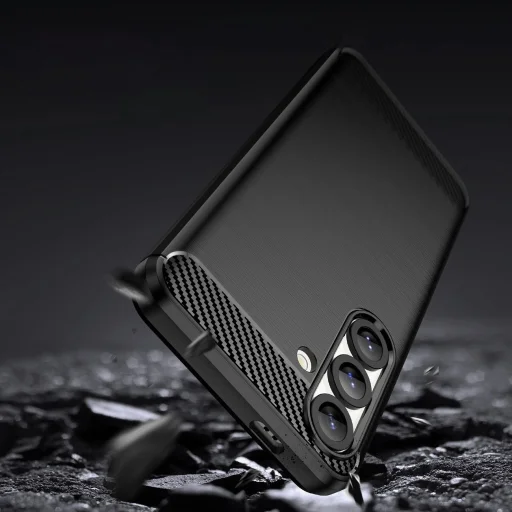 Szilikon tok Carbon Case iPhone 16e - fekete tok - 13