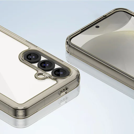 Outer Space Case Samsung Galaxy S25 Edge tok - rugalmas kerettel, félig átlátszó, fekete - 4