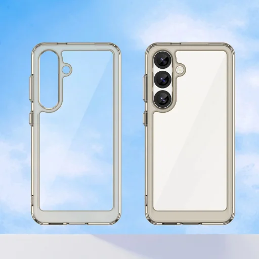 Outer Space Case Samsung Galaxy S25 Edge tok - rugalmas kerettel, félig átlátszó, fekete - 6