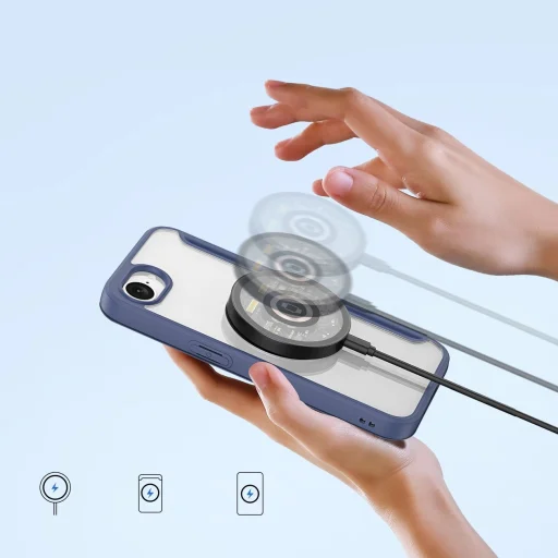  iPhone 16e Kék Dux Ducis Skin X Pro tok MagSafe kompatibilitással tok - 4