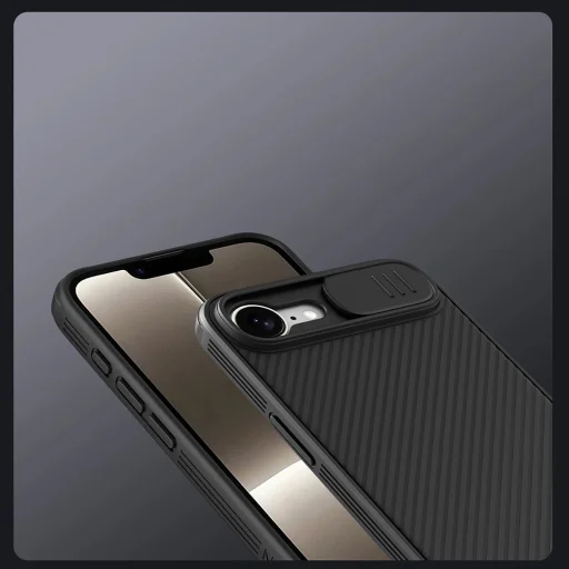 Nillkin CamShield Pro Mágneses tok iPhone 16e - Fekete tok - 12