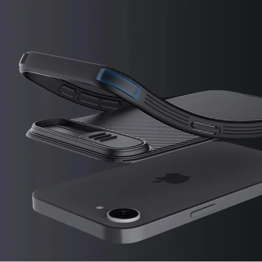 Nillkin CamShield Pro Mágneses tok iPhone 16e - Fekete tok - 10
