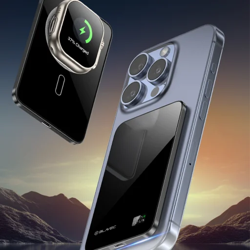 Blavec Power Bank 5000mAh BJ02 Slim 15mm - Typ C - 22,5W mágneses Magsafe 3 az 1-ben (PBBJ02-MC5B) fekete - 8