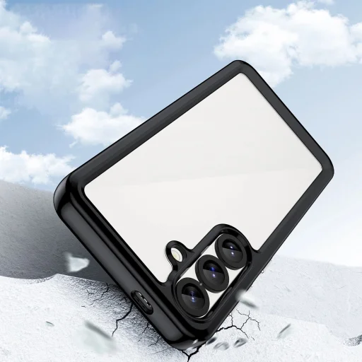 Outer Space Case Samsung Galaxy S25 Edge tok rugalmas kerettel - fekete - 3