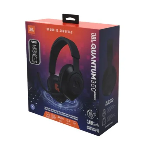 JBL Quantum 350 Vezeték nélküli Gaming Fejhallgató Mikrofonnal, (USB), Fekete EU - 4