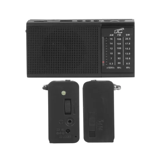 LTC prenosné rádio REGA, USB, TF, AUX, mini LED svietidlo, čierne - 3