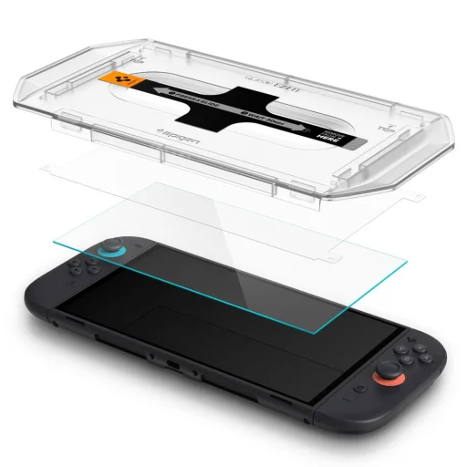 Edzett üveg Spigen Glas.tr „EZ Fit” 2-csomag Nintendo Switch 2 átlátszó üvegfólia - 2