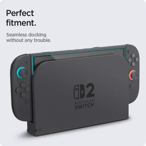 Edzett üveg Spigen Glas.tr „EZ Fit” 2-csomag Nintendo Switch 2 átlátszó üvegfólia - 10
