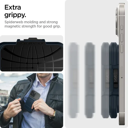 Spigen Lock Fit Magsafe Univerzális Mágneses Kártyatartó Fémpalával - 19