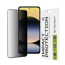  Techsuit - 111D Privacy Teljes Ragasztás - Xiaomi Redmi Note 14 4G (164,84 x 78,15 x 8,16mm) - Fekete üvegfólia