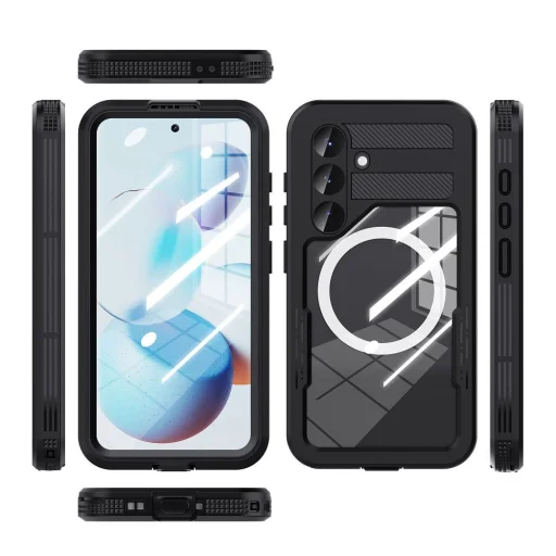 SHELLBOX MARS vízálló tok fém gyűrűvel SAMSUNG S25 fekete - 2