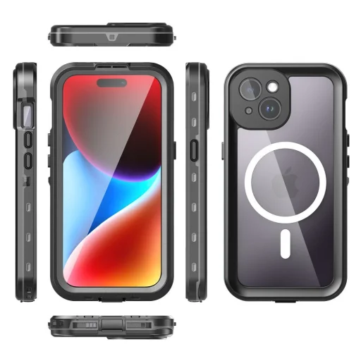 SHELLBOX DOT vízálló tok MagSafe kompatibilis IPHONE 15 fekete - 3