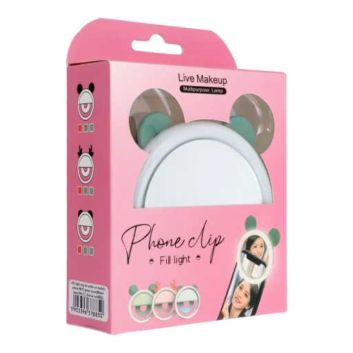 LED körfény selfie készítéshez mobiltelefonra RK12 zöld medve - 4