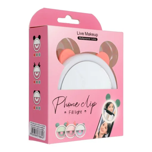 LED körfény szelfihez mobiltelefonhoz RK12 narancssárga maci - 4