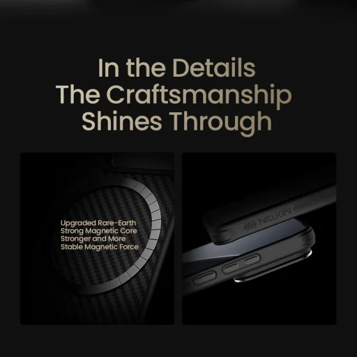  Xiaomi 15 Fekete Nillkin CarboProp Aramid mágneses tok - 8