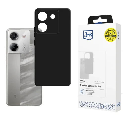 3mk Matt fliptok Xiaomi Poco M7 Pro 5G - fekete tok - 1