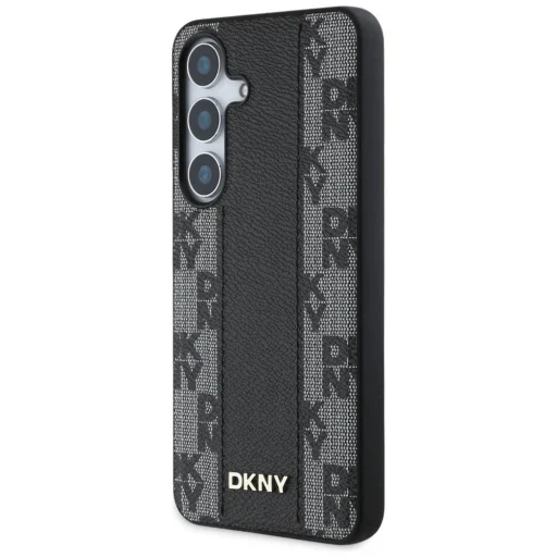  Samsung Galaxy S25 fekete DKNY bőr kockás minta MagSafe tok - 2