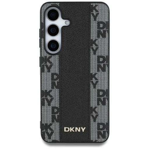  Samsung Galaxy S25 fekete DKNY bőr kockás minta MagSafe tok - 3