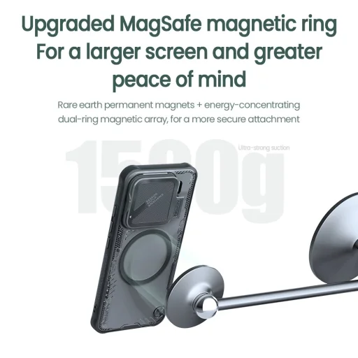 Nillkin Iceblade Prop Mágneses tok Xiaomi 15 telefonhoz Sötét Éjszaka Fekete - 8