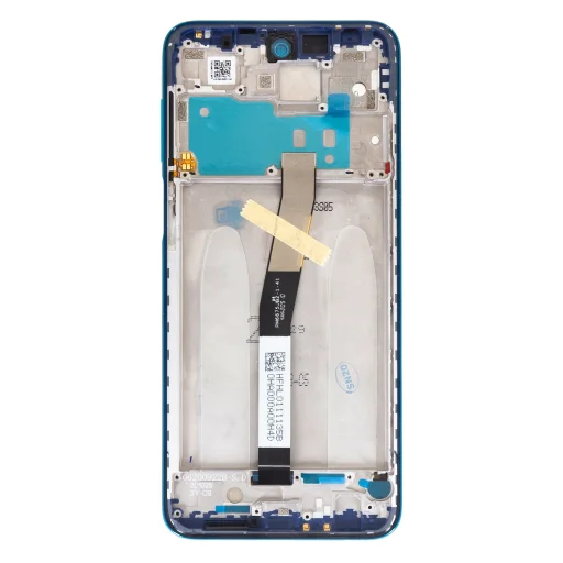 LCD Kijelző + Érintőegység + Előlapi Borítás Xiaomi Redmi Note 9 Pro kék (Szerviz csomag) - 2