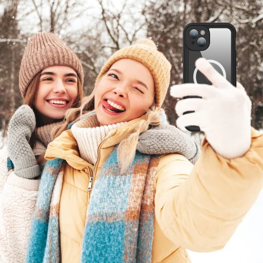 SHELLBOX DOT vízálló tok MagSafe kompatibilitással IPHONE 15 Plus fekete tok - 7