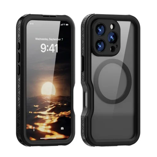 SHELLBOX GT vízálló tok MagSafe-kompatibilis iPhone 16 Pro fekete - 2