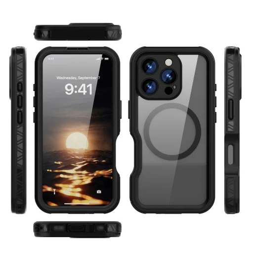 SHELLBOX GT vízálló tok MagSafe-kompatibilis iPhone 16 Pro fekete - 3