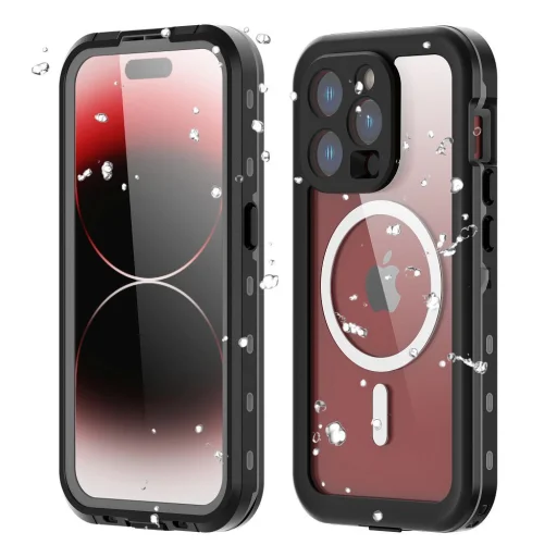 SHELLBOX DOT vízálló tok MagSafe kompatibilitással iPhone 15 Pro fekete - 3
