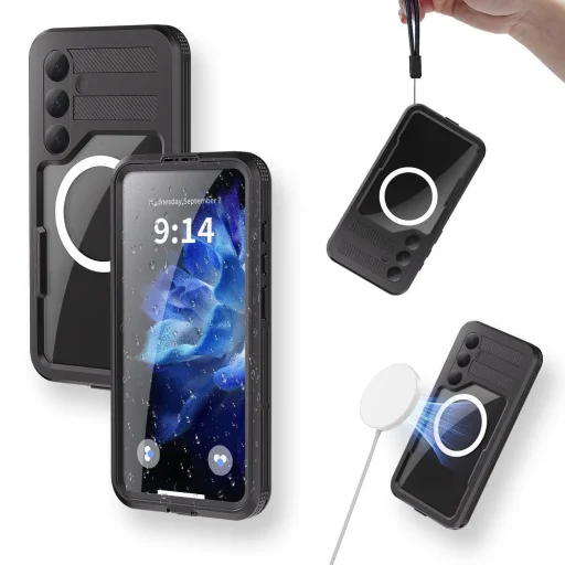 SHELLBOX MARS vízálló tok fémbilinccsel SAMSUNG S25 Plus fekete - 3