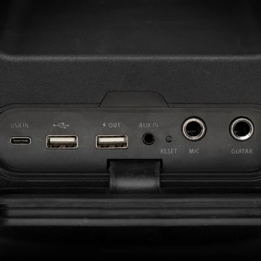 SAL BTCUBE hordozható Boombox, vezeték nélküli hangszóró, 70 watt, 3 hangszóró, Bluetooth TWS, IPX4, beépített akkumulátor - 4