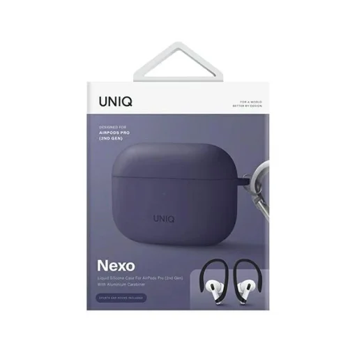 Uniq Nexo tok AirPods Pro 2-höz + fülkampók - lila - 3