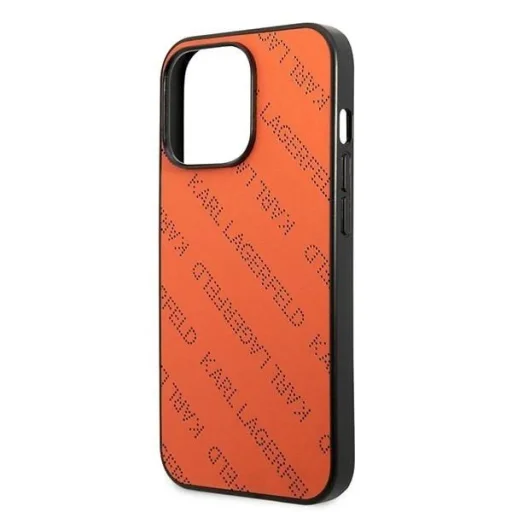  iPhone 13 Pro / 13 6.1" Narancssárga Karl Lagerfeld Perforated Allover tok - 6
