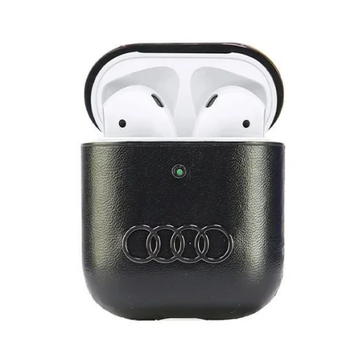  AirPods 1/2 Fekete Audi Bőr Nagy Logós Tok - 2