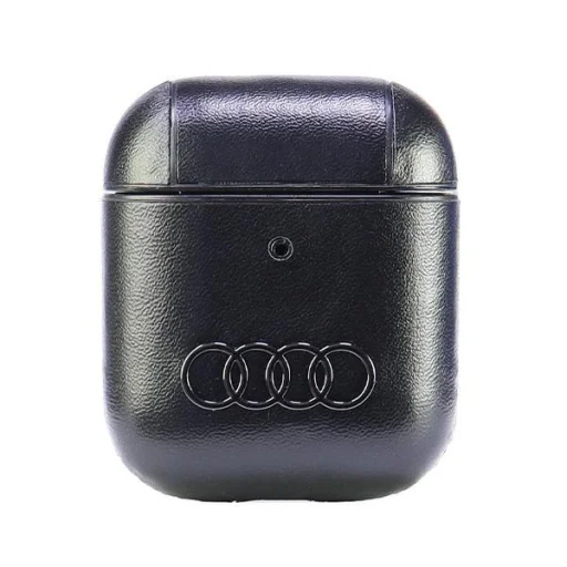  AirPods 1/2 Fekete Audi Bőr Nagy Logós Tok - 1
