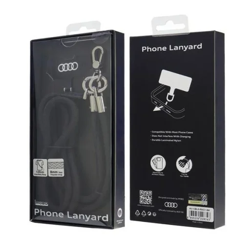 Audi Crossbody Leash Univerzális 120cm x 6mm - Fekete - 3