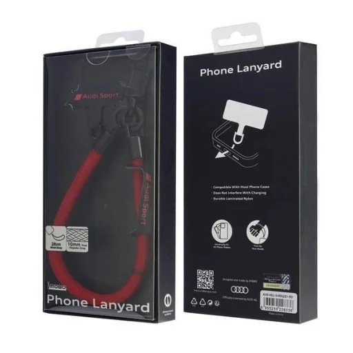 Audi Keresztpántos Univerzális Csuklópánt 28cm x 10mm - Piros - 3