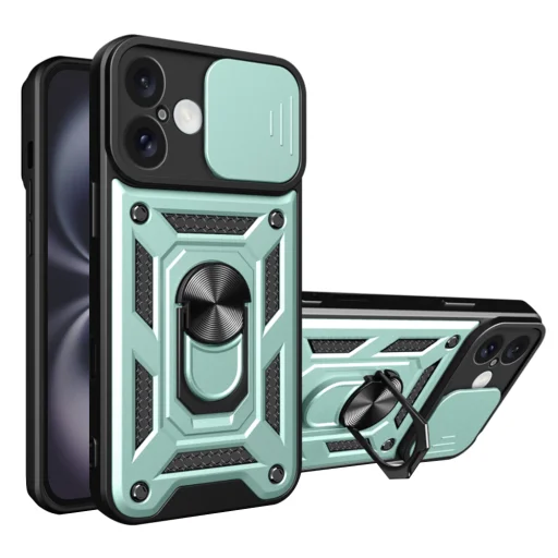  Techsuit - CamShield sorozat - iPhone 16 Plus - Zöld tok - 1