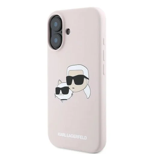  iPhone 16 Plus Karl Lagerfeld Heads Print MagSafe tok - Rózsaszín - 2