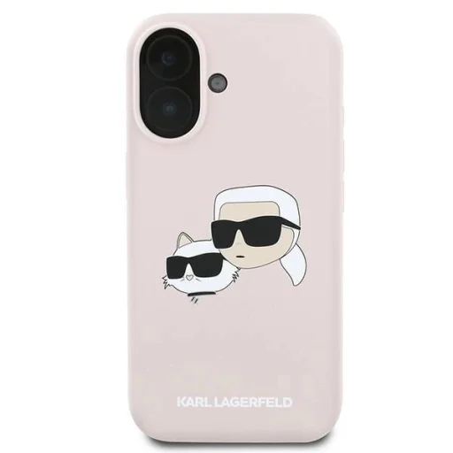  iPhone 16 Plus Karl Lagerfeld Heads Print MagSafe tok - Rózsaszín - 3
