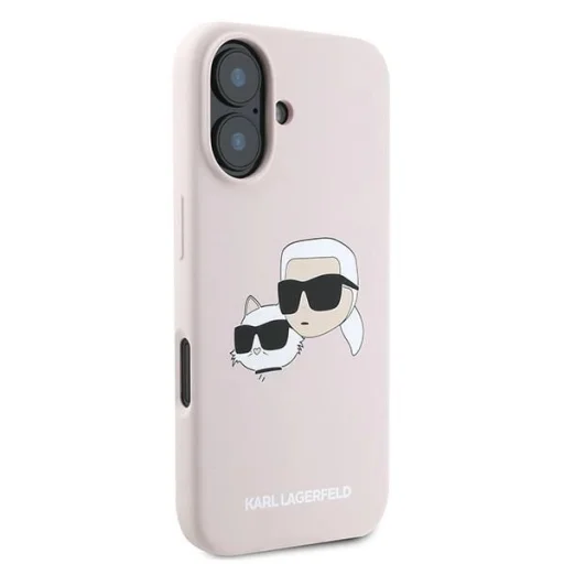  iPhone 16 Plus Karl Lagerfeld Heads Print MagSafe tok - Rózsaszín - 4