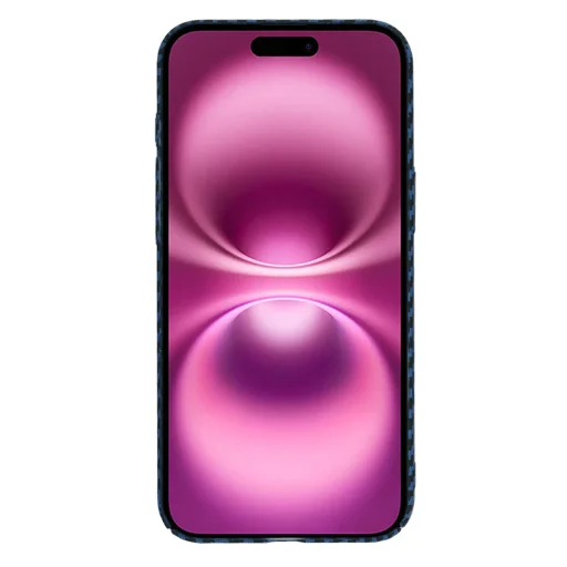  Techsuit - Karbonit SzálasHéj - iPhone 16 Plus - Ciánkék tok - 2