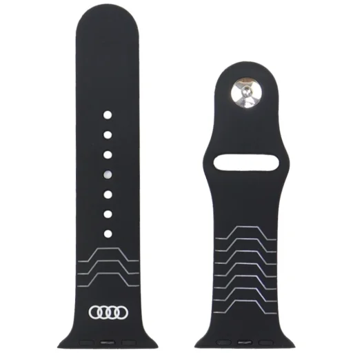 Audi Geometric Pattern szilikon óraszíj Apple Watch 44 / 45 / 46 / 49 mm - fekete, - 3
