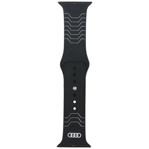 Audi Geometric Pattern szilikon óraszíj Apple Watch 44 / 45 / 46 / 49 mm - fekete, - 1