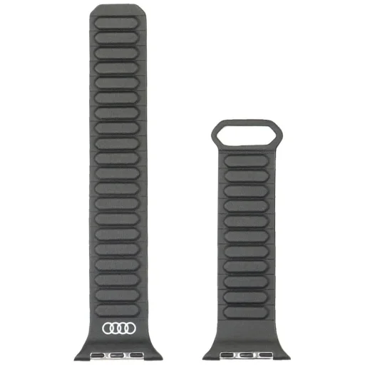 Audi logó műbőr mágneses gyűrű szíj Apple Watch 44/45/46/49 mm - fekete - 3