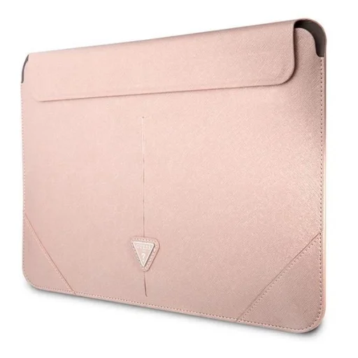 Guess Saffiano Triangle Logo fliptok 14"-os laptop tok - rózsaszín - 2