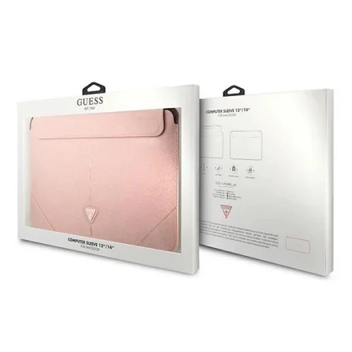 Guess Saffiano Triangle Logo fliptok 14"-os laptop tok - rózsaszín - 4