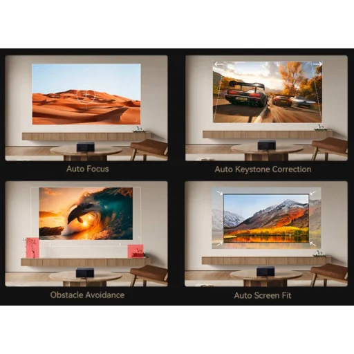 Wanbo Projektor X5 Pro 140 hüvelyk, 1080P Android TV 11-gyel, Két sávos Wi-Fi, Sötétkék EU - 3