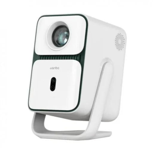Wanbo Projektor T2 Ultra Hordozható Full HD 1080P, Android TV 11, 120 fokos Gimball Mount, Fehér EU - 1