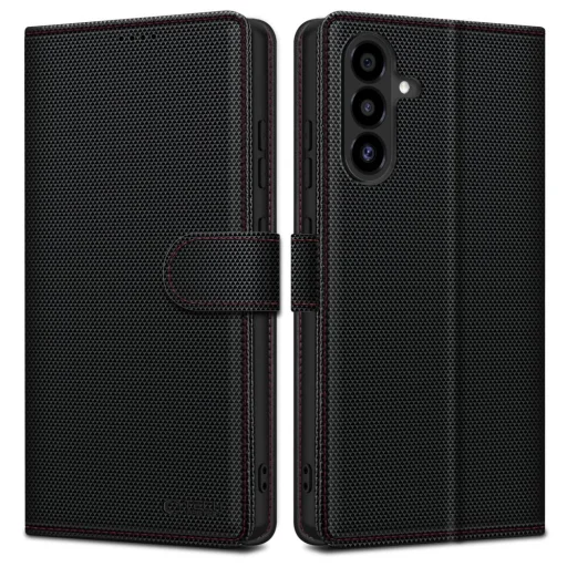  Samsung Galaxy A56 5G fekete/piros Tech-protect Wallet Rs tok - 1