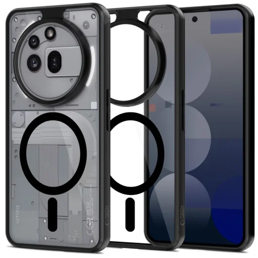 Tech-protect Magmat Magsafe Nothing Phone 3a Pro Fekete/átlátszó tok - 1